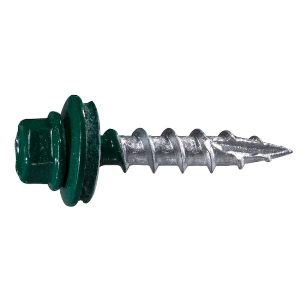 Buildright Self-Drilling Screw, #10 x 1 in, Painted Steel Flange Hex Head External Hex Drive, 118 PK 54806 - main